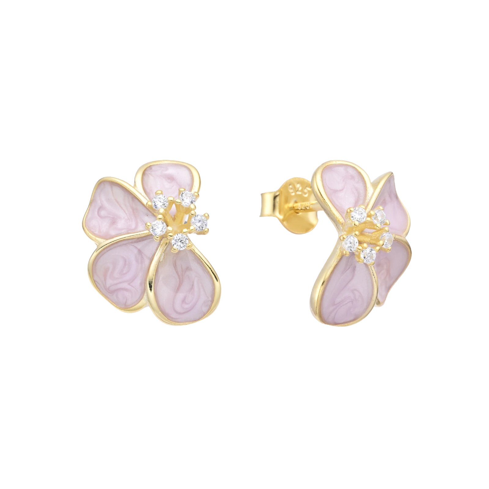 Zarcillos de Flor Rosa